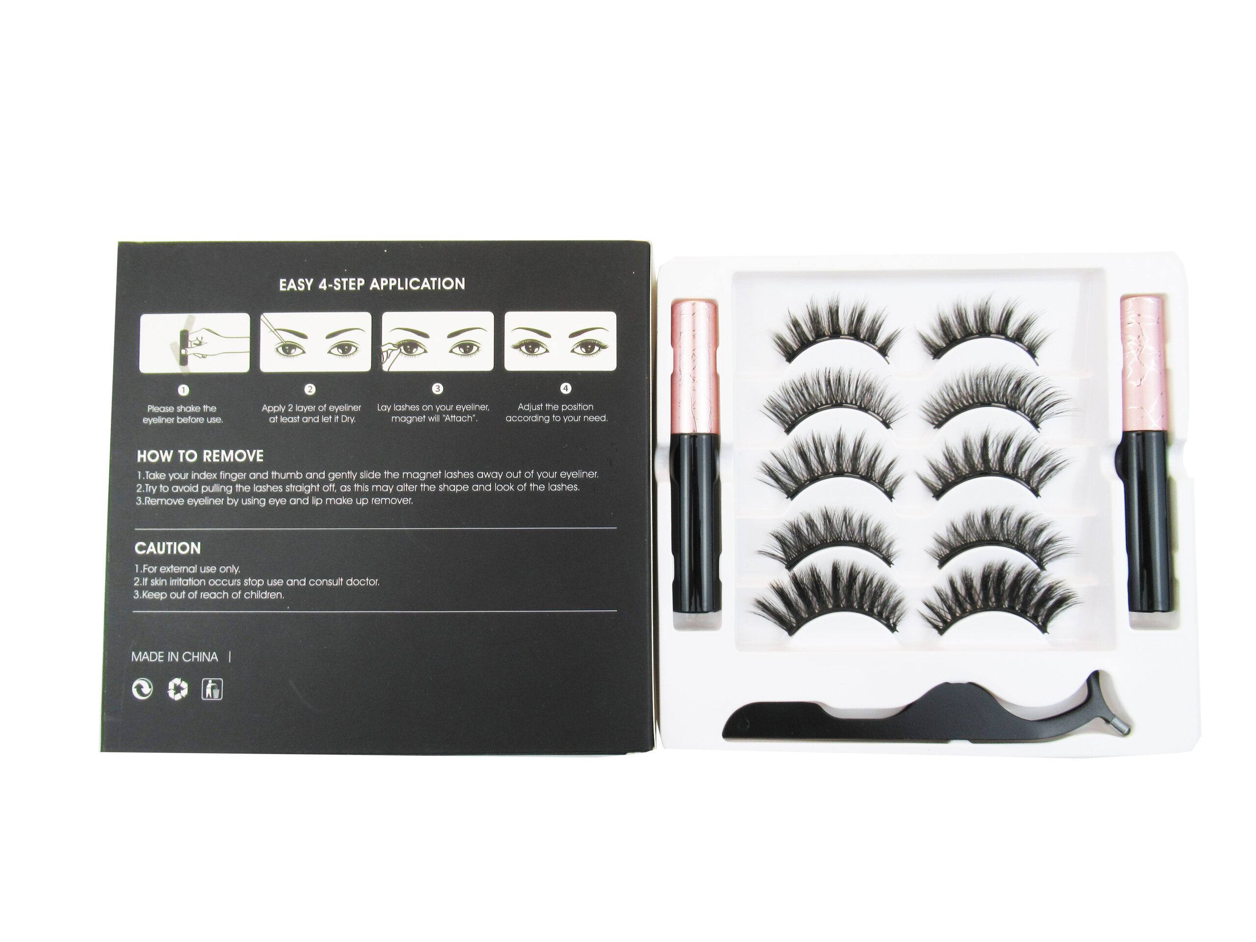5 magnetic lashes with 2 liners kit magnetic lashes with eyeliner kit