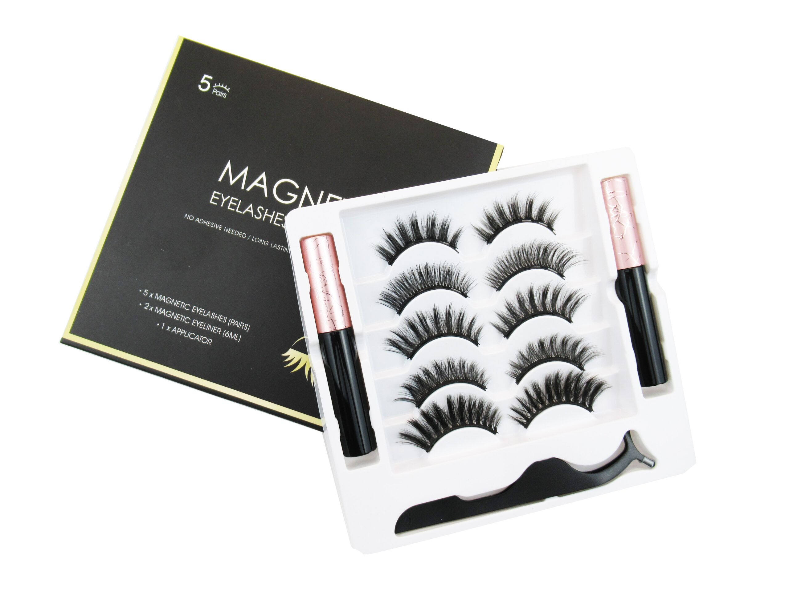5 pairs magnetic lashes with eyeliner kit magnetic lashes with eyeliner kit